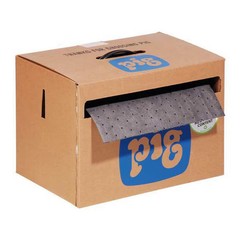 Pig Sorbent Roll, 9 gal, 15 in x 150 ft, , Gray, Polypropylene MAT141 Pig MAT141
