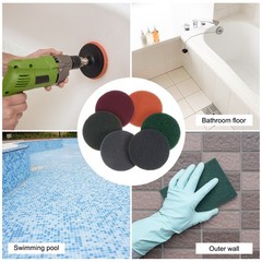 10pcs Drill Power Brush 5 inch Tile Scrubber Scouring Pads 800-1000 Grit