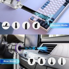 ToddlerCley Handheld Car Vacuum Cordless with 20000Pa 9.25″ x 8.27″, Silver