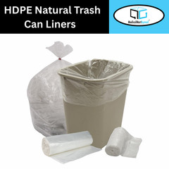 Trash Can Liner Bags 12-16 Gal 500 Bags, 24″ x 33″ HDPE Natural 0.31 Mil
