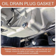 15PCS Oil Drain Plug Gasket, Oil Plug Washer, 14mm Copper Crush Washer Oil Se…
