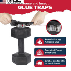 Glue Mouse Traps Indoor for Home -12 Pack Sticky MouseTraps black