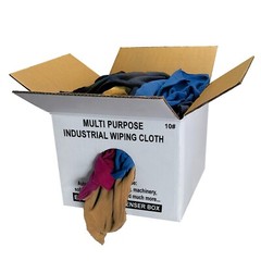 Color Fleece 100% Cotton Cleaning Rags – 10 lbs. Box – Multipurpose Cleaning