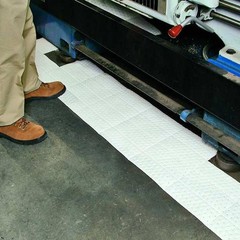 Pig Mat443 Sorbent Roll, 19 Gal, 15 In X 150 Ft, Oil, White, Polypropylene