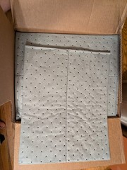 Brady Mro100 Sorbent Pad, 26 Gal, 15 In X 19 In, Universal, Gray, 100 Pk