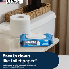 Fresh Feel Flushable Wet Wipes Adult 8 Flip-Top Packs 336 Total Wipes USA