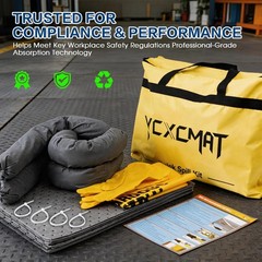YCXCMAT Universal Spill Kit – Portable Clean Up for 1 Pack