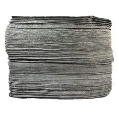 Hospeco TaskBrand AS-SRB-P Sorbent Pads Gray 15” x 18” Absorbent 200-Count Bale