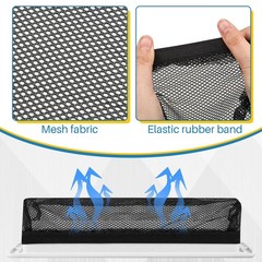 Zonon 12 Pcs Floor Register Trap Cover Vent Screen for 4 x 10 inch, Black