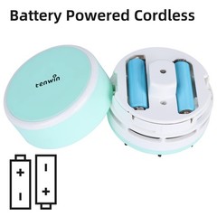 tenwin Mini Vacuum Cleaner, Portable Desktop Cordless, Handheld Green