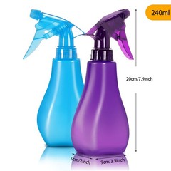 8 Oz Empty Plastic Spray Bottles with Adjustable Nozzle – 8 Ounces, Red