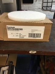 12” White Polishing Pads- Case Of 5. Z-15