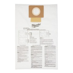 Milwaukee Tool 49-90-1979 Fleece Dust Bags For M18 Fuel 6 Gallon Wet/Dry Shop