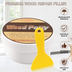 SEISSO Wood Putty, Water-Based Woods Filler, White Wooden Putty 7 OZ,
