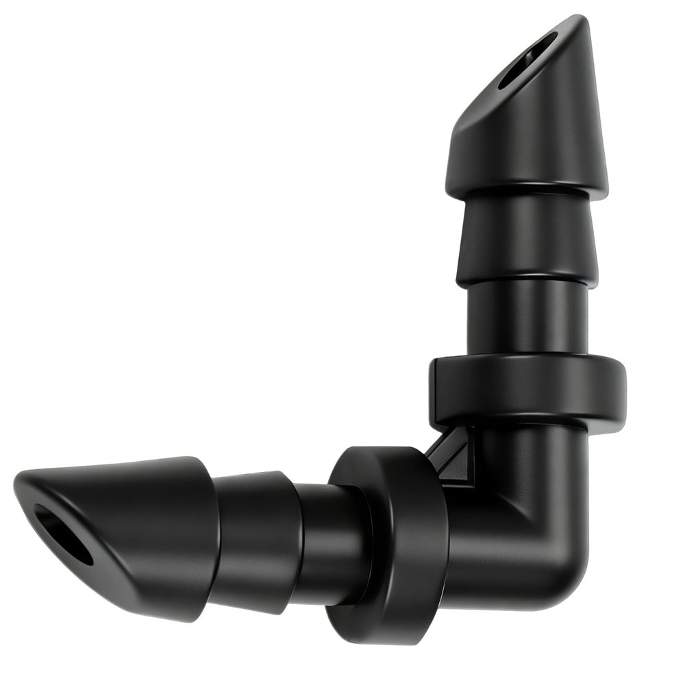 RedChili Drip Irrigation Universal 1/4″ Barbed Elbow Elbow-80P, Black