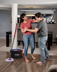 O-Cedar Rinseclean Spin Mop Bucket System Clean Clean Water Removes 99 Of