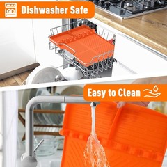 Orange Silicone Grill Mat Compatible with Blackstone Griddle
