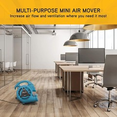 High Velocity 138W Air Mover with 4 Drying Positions for Efficient Ventilation