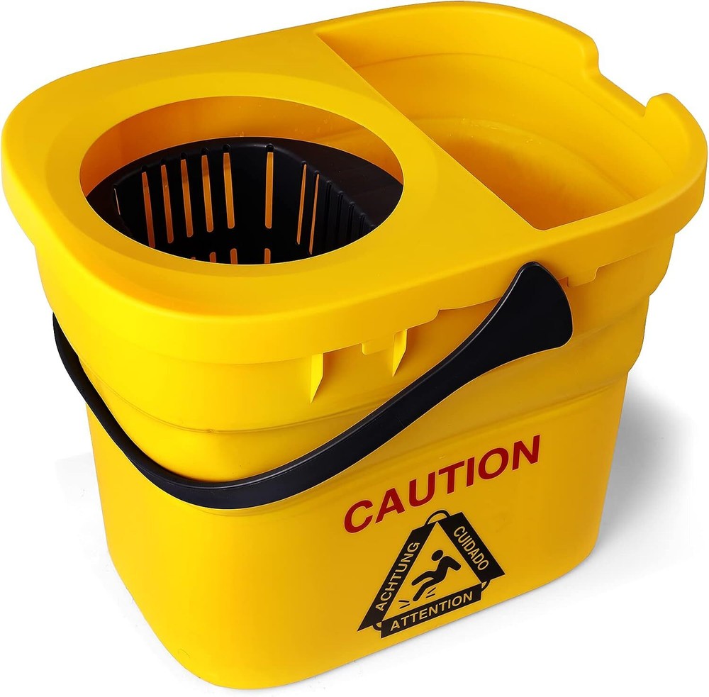 Commercial Mop Bucket with Wringer Portable Collapsible Plastic Mop Bucket Clean