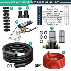 Shop Vac Extractor Kit,Spray Aspirating of Wet Vacuum Hose Extractor Kit,with…