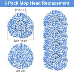 Mop Replace Head, 6 Pack Heads Replacements for Oceda RinseClean 6 pack
