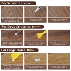 Oriflame Wood Furniture Repair Kit: 12 Color Filler and 8-color Markers