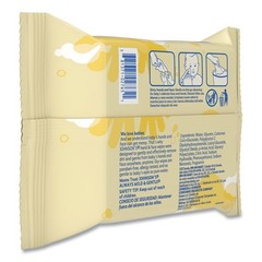 Johnson & Johnson Wipes, 1-Ply, Nonwoven Fiber, 7.3×7.5, Unscented, 25 Wipes/PK