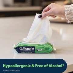 Cottonelle Gentle Plus Flushable Wet Wipes, 4 Flip-Top Packs 4 Pack
