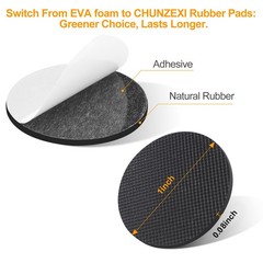 CHUNZEXI Non Slip Rubber Furniture Pads & Grippers, 1 inch 48 Round, Black