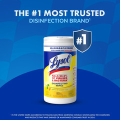Lysol Disinfecting Wipes Bundle, 80 Count – Home Cleaning Supplies Lemon Lime