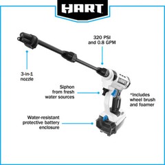 New Hart HGPC011VNM – 20V Pressurized Vehicle Cleaner (Battery Not Included)