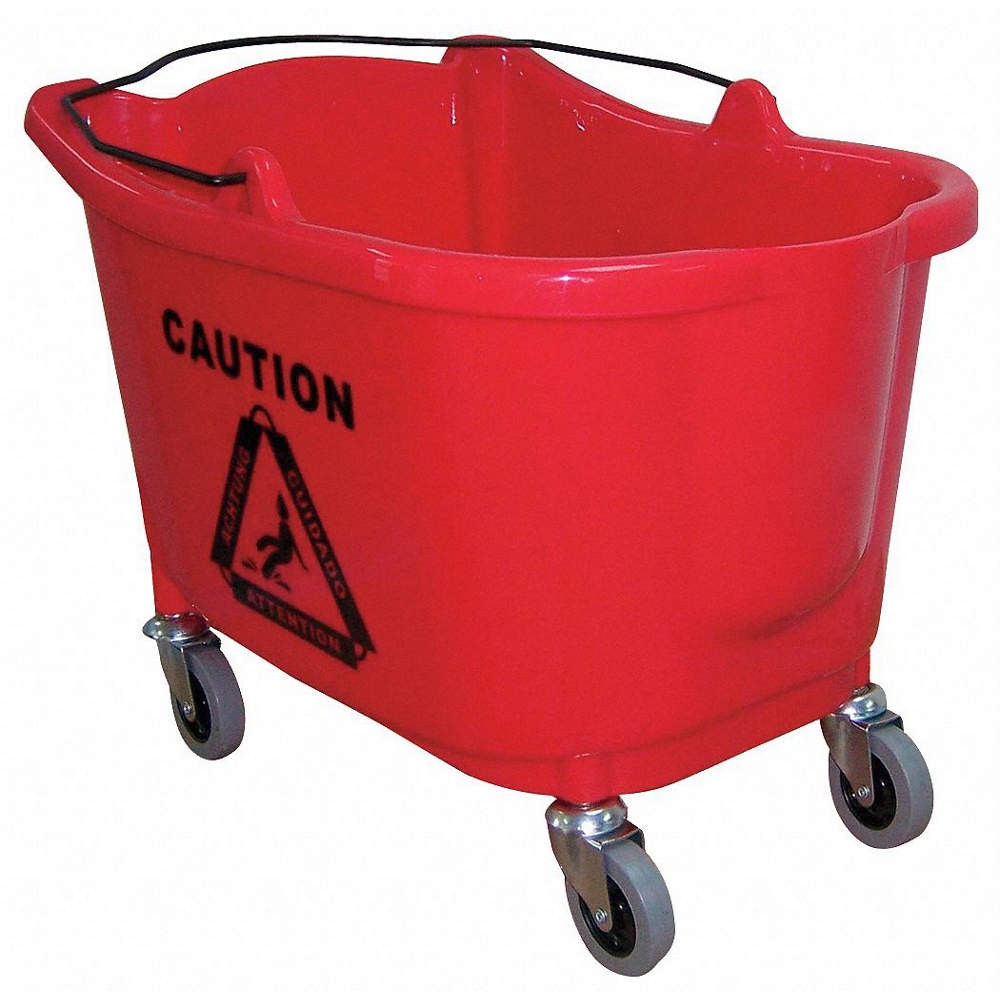 GRAINGER 5CJJ2 Mop Bucket,Red,8 3/4 gal 5CJJ2