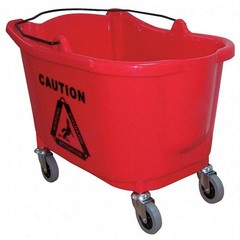 GRAINGER 5CJJ2 Mop Bucket,Red,8 3/4 gal 5CJJ2