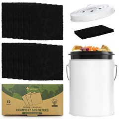 AIRNEX Charcoal Filters for Compost Bucket 3.5 in Square –
