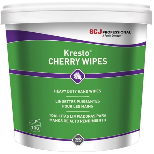 SC JOHNSON Kresto KCW130W Cherry Heavy Duty Hand Cleansing Wipes 130-Count