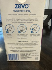 Zevo Flying Insect Trap Refill Cartridges Value Pack 4 Refills for Flies Gnats