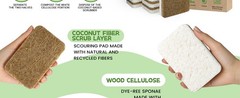 12 Count Plant-Based Kitchen Spons, postable Cellulose Spon,