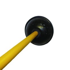 Impact Plunger, 20″ Wood Handle, 6″ dia, Black