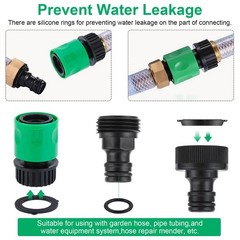 20 Pieces plastic water hose quick connect 3/4 inch, Black and Green