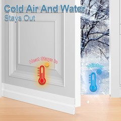 Beoguy Door Draft Stopper, Sweep for Bottom of Door, Under 39IN, White