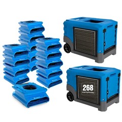 MOUNTO Air Mover LGR Dehumidifier Combo Package 2x DH155W 15x AM30LOC