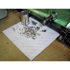 Brady Mro300 Sorbent Pad, 20 Gal, 15 In X 19 In, Universal, Gray, Polypropylene