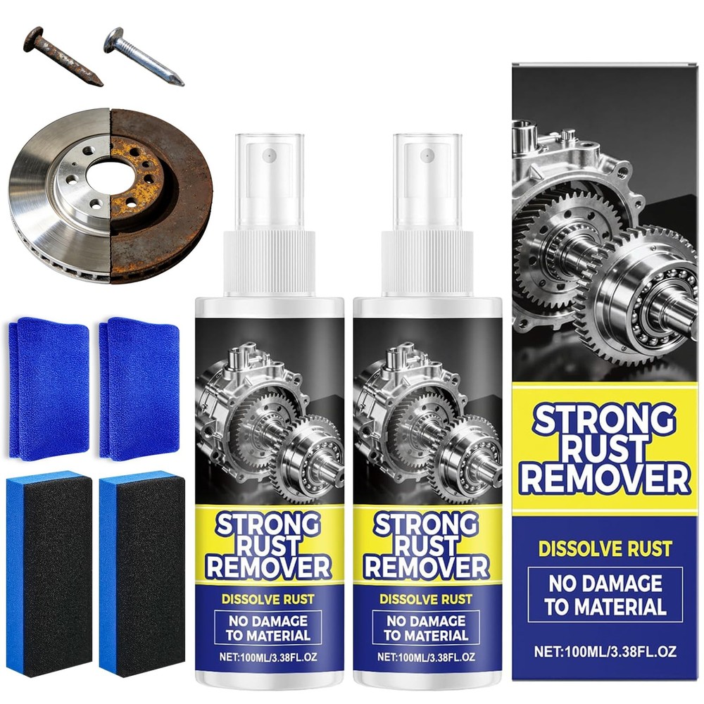 2pcs Rust Remover Spray for Metal, Multipurpose Rust Stain Remover, Heavy Dut…