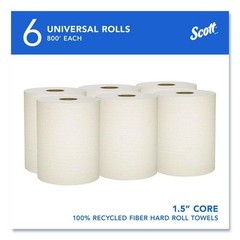 Scott 56758 8″ x 800′ 1.5″ Core 1-Ply Hard Roll Towel – Brown (6/CT) New