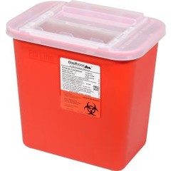 Oakridge Products 2 Gallon Sharps Container w/ Slide Lid Red OAKRIDGE PRODUCTS