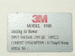 3M 9300 Ionizing Air Blower 230V 0.17Amp/0.34Amp 30 Days Warranty Fast Shipping!