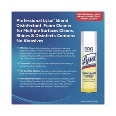 Professional LYSOL Brand 02775CT 24 oz. Aerosol Foam Cleaner (12/Carton) New