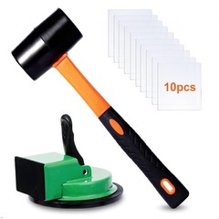 Floor Gap Fixer Tool Kit with 4.7″ Suction Cup & Rubber Mallet, Multicolor