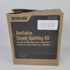 Ecolab Revitalize #6101157 Carpet Spot Cleaning Kit Grease Gum Odor Eliminator+