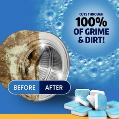Washing Machine Cleaner Tablets 24 Pack – 24 Count (Pack of 1), Blue & White
